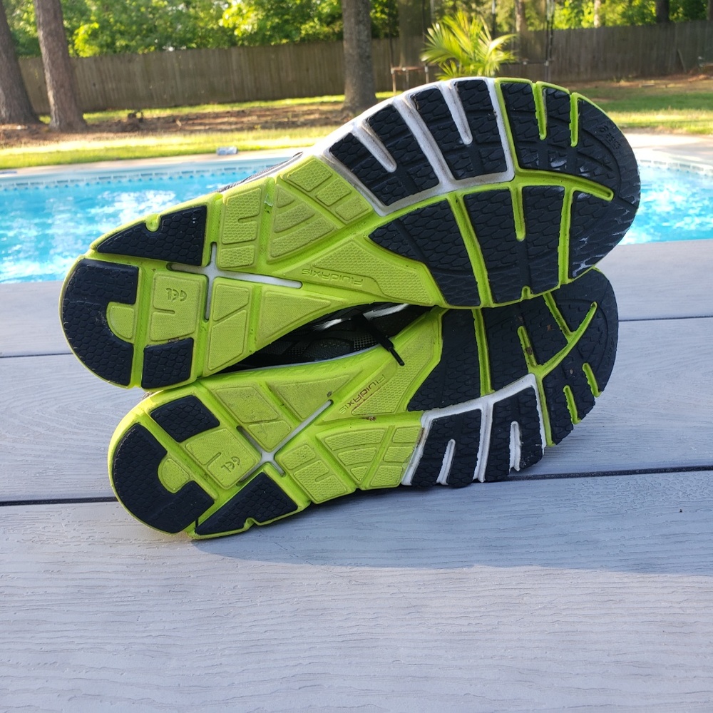 ASICS Mens Excel 33 Neon Green Running Shoes - Picture 4 of 8